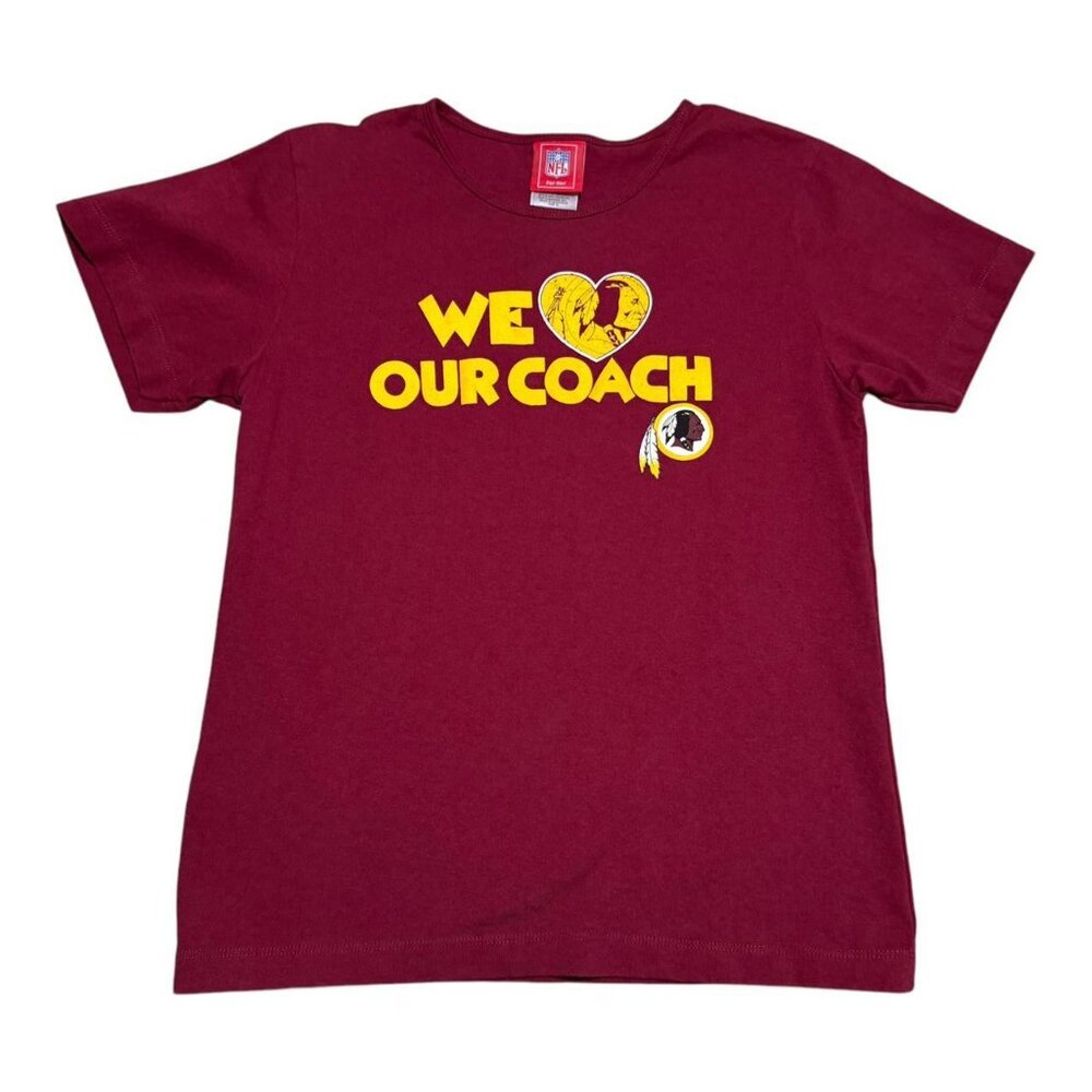NFL for Her Washington Redskins We Love Our Coach Maroon‎ Shirt Women's Medium